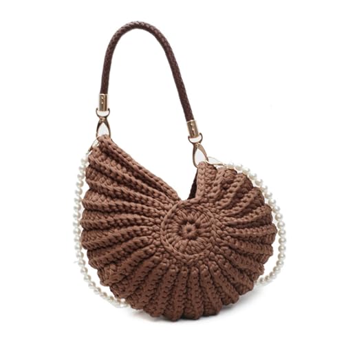 Women Shell Geldbörse Mode Crossbody Body Mit Perlengurt Stilvolle Schulter Handgewebte Muschel Handtasche Für Alltägliche Frauen Handgewebt von UncleS