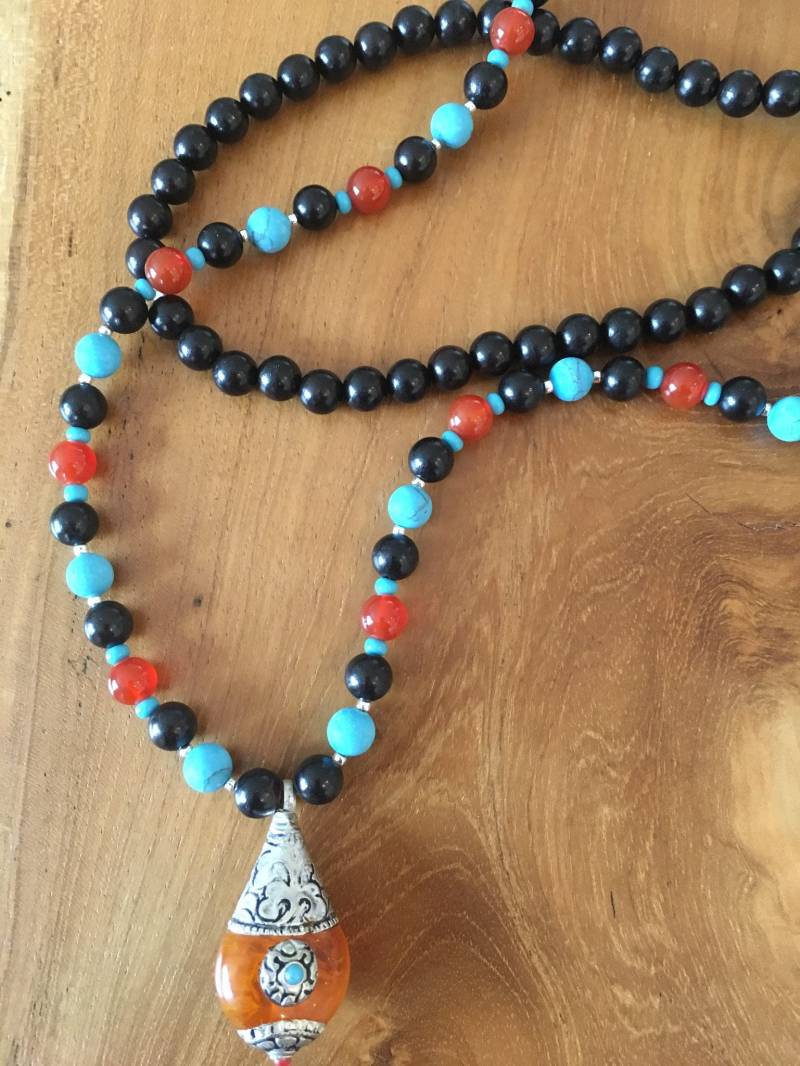 Bernstein Harz Anhänger Mala Bernstein Harz Anhänger Mala von UnconditionallyYoga