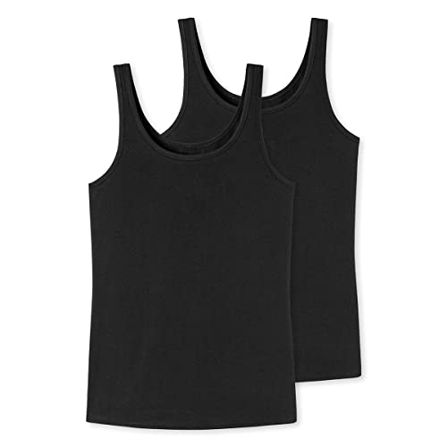 Uncover by Schiesser Damen 2PACK Trägertop Unterwäsche, schwarz, M von Uncover by Schiesser