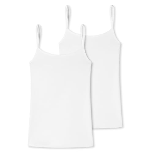 Uncover by Schiesser - Cotton - Spaghetti Top - 2er Pack (S Weiß) von Uncover by Schiesser