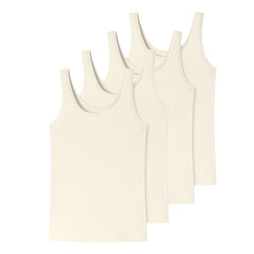 Uncover by Schiesser - Bamboo Cotton - Unterhemd/Top - 4er Pack (XXL Off-White) von Uncover by Schiesser
