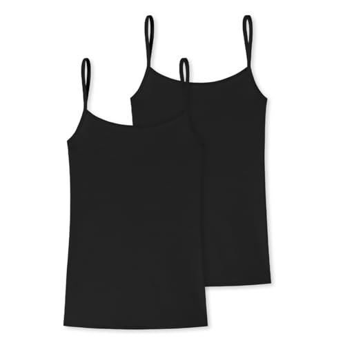 Uncover by Schiesser - Cotton - Spaghetti Top - 2er Pack (L Schwarz) von Uncover by Schiesser