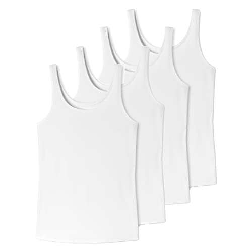 Uncover by Schiesser - Damen - Trägertop - 4er Pack (L Weiß) von Uncover by Schiesser