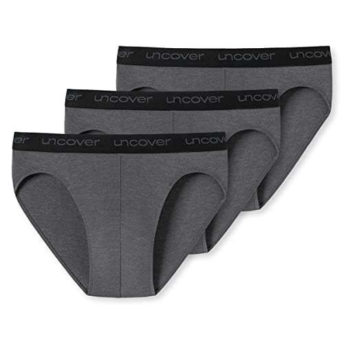 Schiesser Herren Slip Rio-Slip 3er Pack Mehrfachpack - 174359, Größe Herren:3XL, Farbe:dunkelgrau von Uncover by Schiesser