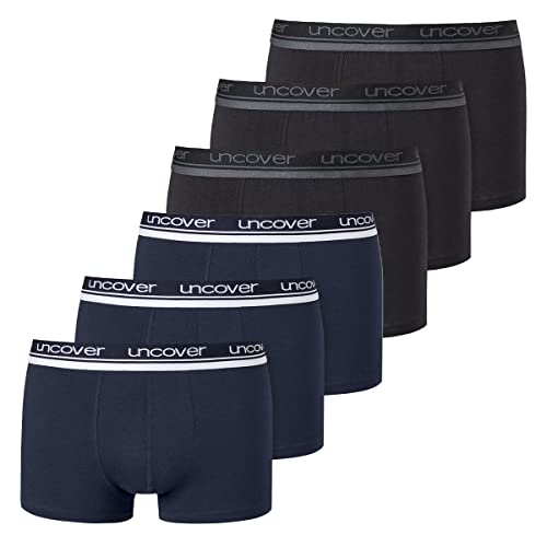 Uncover by Schiesser - Retro Shorts/Pant - 6er Pack (L Schwarz/Blau) von Uncover by Schiesser