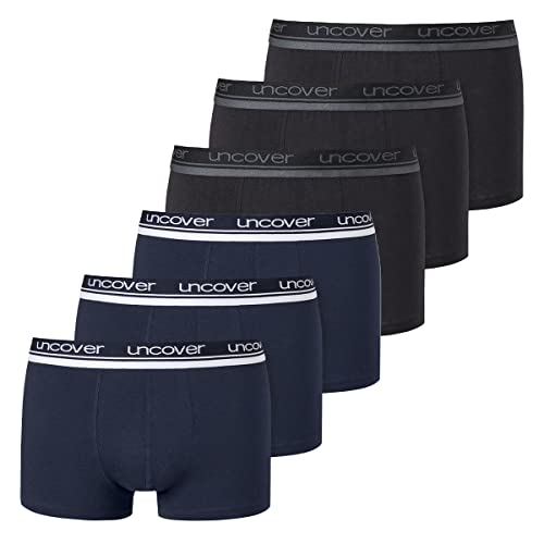 Uncover by Schiesser - Retro Shorts/Pant - 6er Pack (XXL Schwarz/Blau) von Uncover by Schiesser