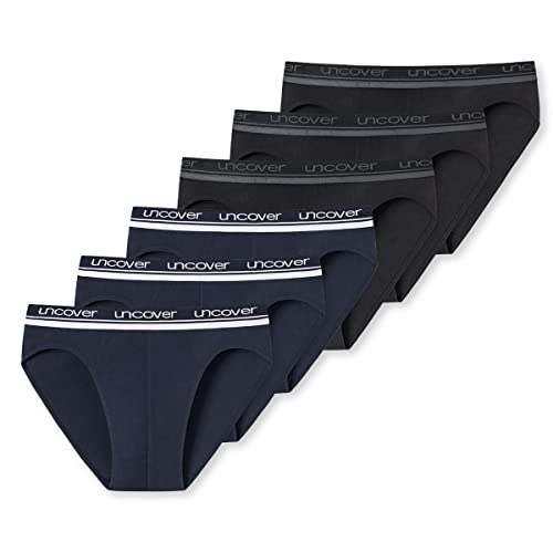 Uncover by Schiesser - Rio Slip/Unterhose - 6er Pack (S Schwarz/Blau) von Uncover by Schiesser