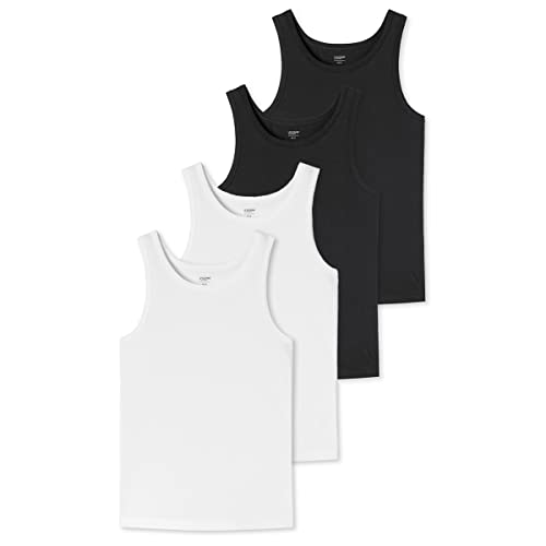 Uncover by Schiesser - Unterhemd/Tanktop - 4er Pack (XL Schwarz/Weiß) von Uncover by Schiesser