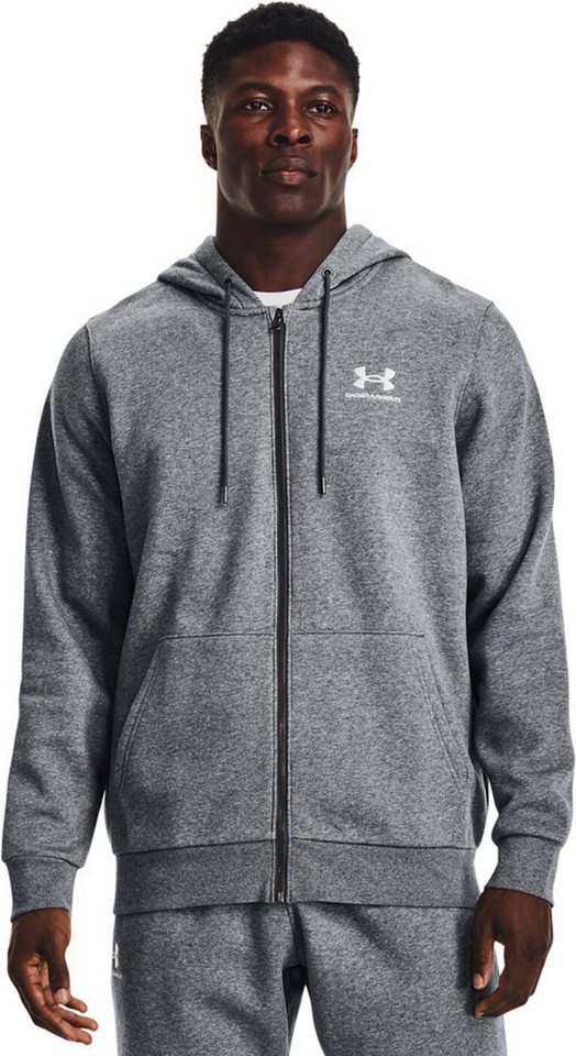 Under Armour® Kapuzenfleecejacke UA ESSENTIAL FLEECE FZ HOOD 012 PITCH GRAY LIGHT HEATHER von Under Armour®