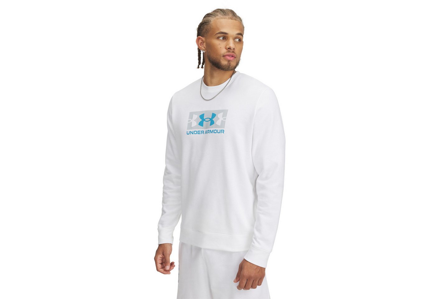 Under Armour® Langarmshirt Under Armour Herren Shirt UA Rival Terry Logo Crew Q2 1390140 von Under Armour®