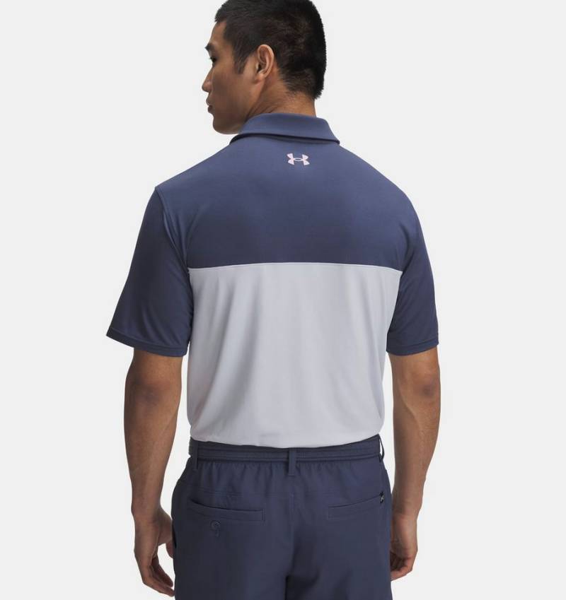 Under Armour® Poloshirt Under Armour Golf Polo T2G Colorblock Grau-Blau Herren von Under Armour®