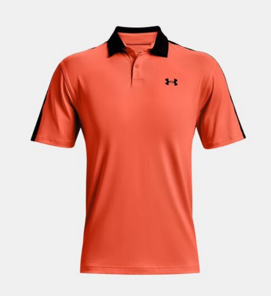 Under Armour® Poloshirt Under Armour Polo TSG Blocked Orange-Schwarz Herren UK L von Under Armour®