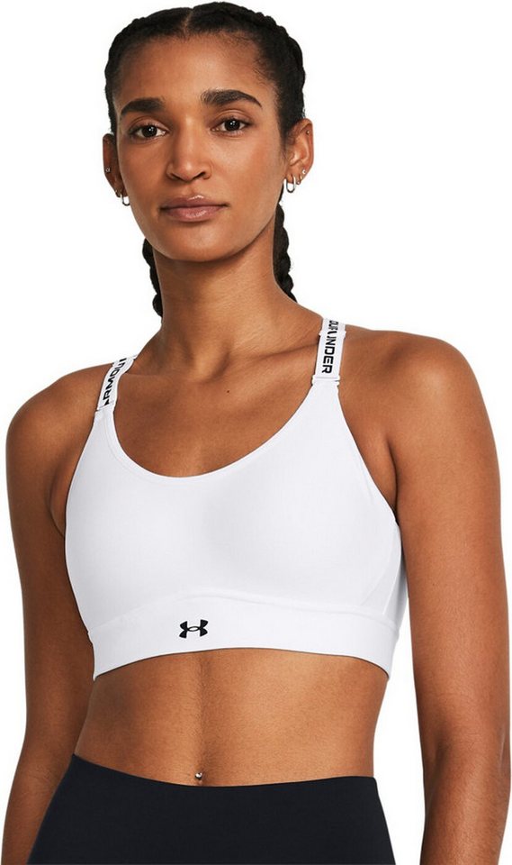 Under Armour® Sport-Bustier UA INFINITY MID 2.0 BRA WHITE/COOL GREY-BLACK-HYPER PI von Under Armour®