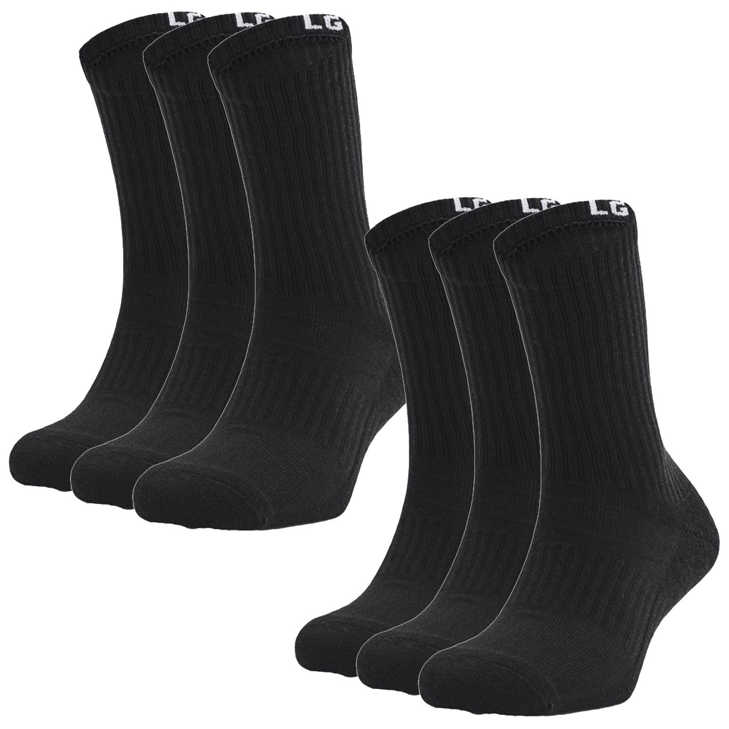 6 Paar Under Armour Core Crew Socken Unisex Sportsocken 1358345 von Under Armour