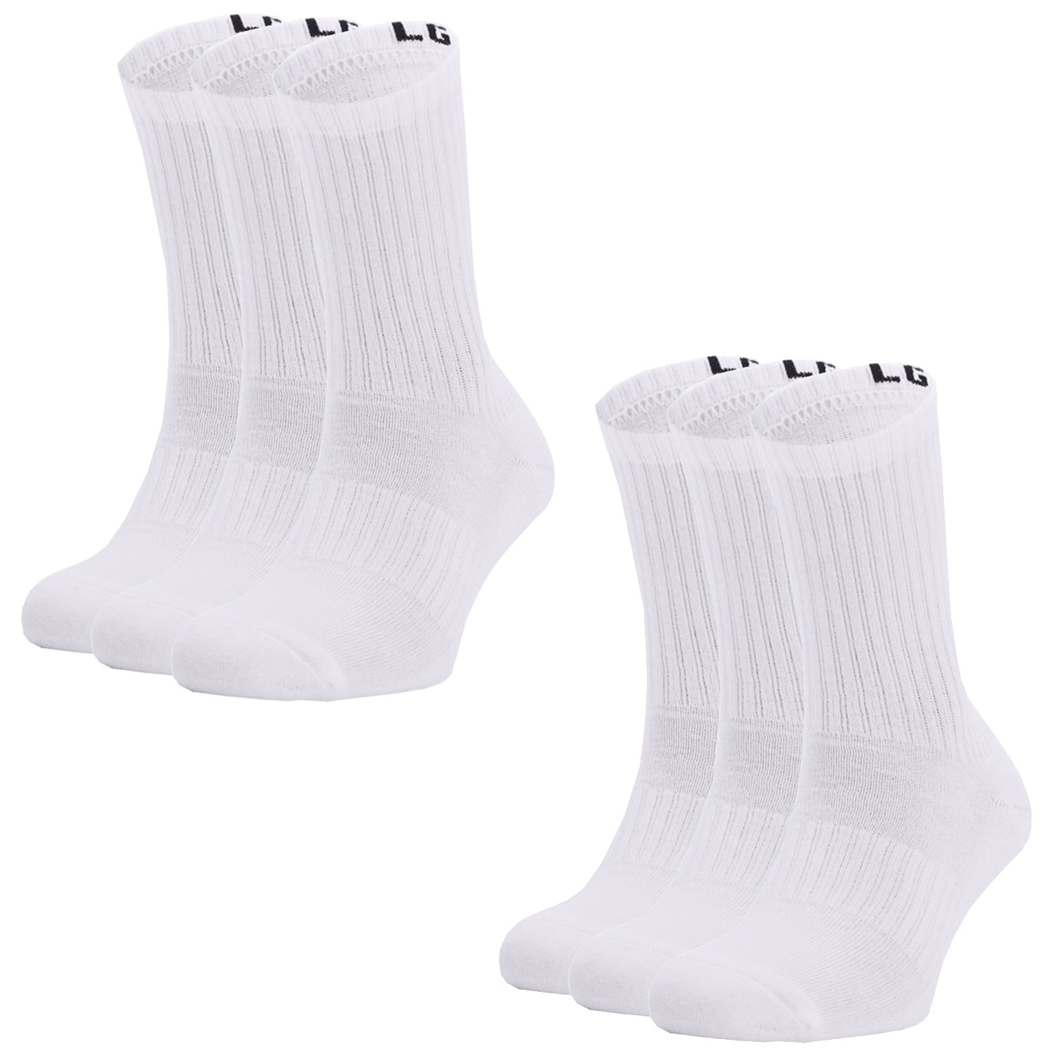 6 Paar Under Armour Core Crew Socken Unisex Sportsocken 1358345 von Under Armour