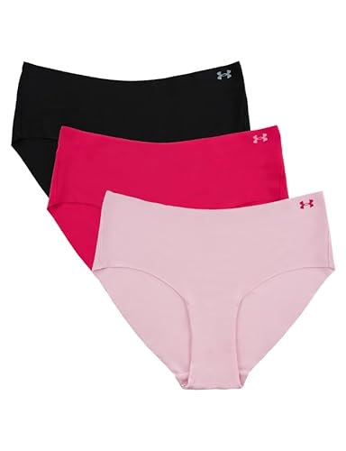 UA Pure Stretch NS HIP 1383895-681 Damen Unterwäsche 3er-Pack, Multicolor XL von Under Armour