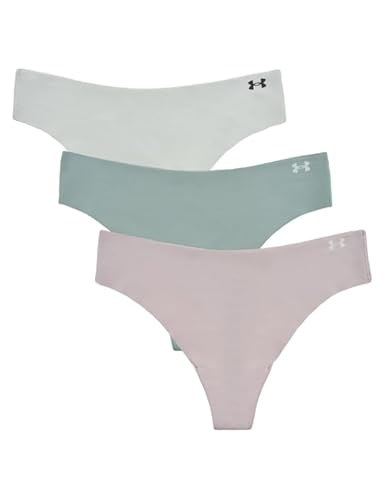 UA Pure Stretch NS Thong 1383893-009 Damen Unterwäsche 3er-Pack, Multicolor M von Under Armour