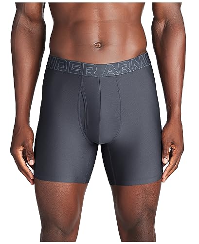 UNDER ARMOUR Herren Ua Performance Tech Mesh Lot de 3 Boxers 15,2 cm Boxershorts, Set von 3 Grauregen, 3XL (3er Pack) von Under Armour