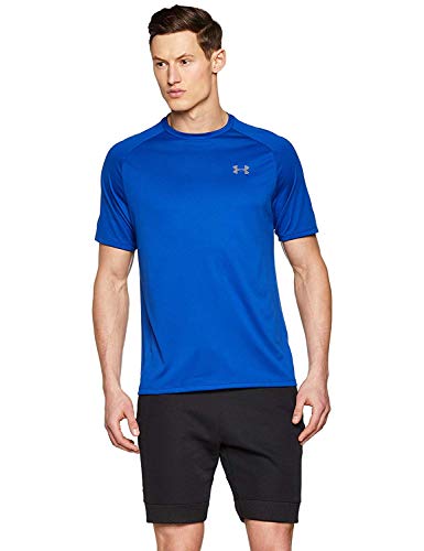 UNDER ARMOUR Tech 2.0 Sportshirt Kurzarm Breathable Royal/Graphite, L Long, Royal (400)/Graphit, L Tall von Under Armour