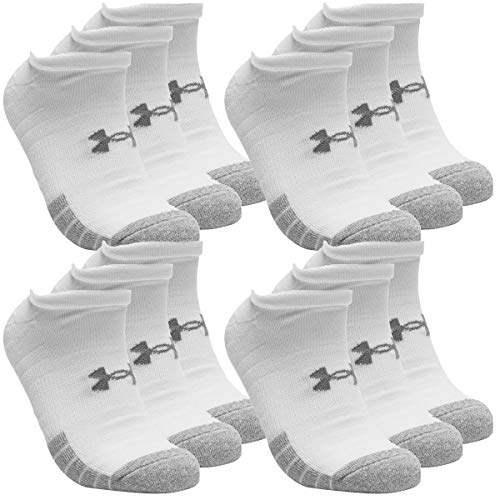 Under Armour 12 Paar HeatGear No Show Sneaker Socken Unisex Kurzsocke, Farbe:White, Socken & Strümpfe:47.5-50.5 von Under Armour