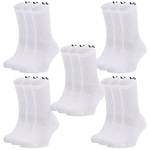 Under Armour 15 Paar Core Crew Socken Unisex Sportsocken 1358345, Farbe:White, Socken & Strümpfe:36-41 von Under Armour