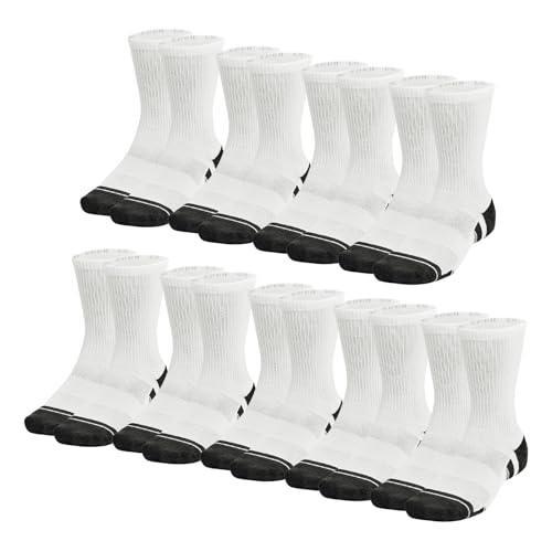Under Armour 9 Paar Herren Damen Sportsocken Performance Tech-Crew-Socken, Farbe:Weiß, Größe:47.5-50.5, Artikel:-100 white von Under Armour