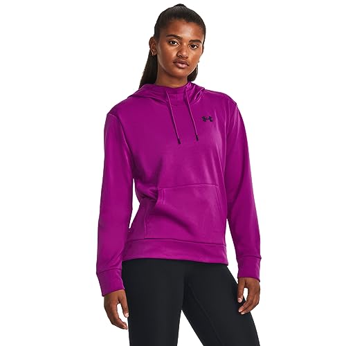 Under Armour Damen Armourfleece Hoodie links Brust, (573) Mystic Magenta / Schwarz, XL von Under Armour