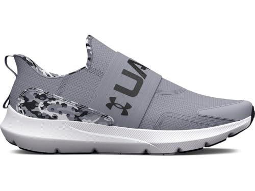 Under Armour Boy's Surge 3 Slip-On Print (Big Kid) Mod Gray/Black/Black 4.5 Big Kid M von Under Armour