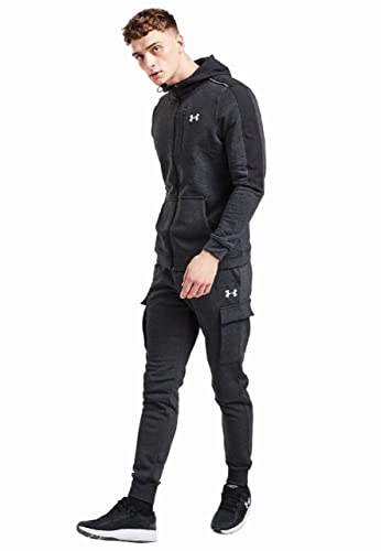 Under Armour Casual Herren Zweiteiliger Fleece Trainingsanzug mit durchgehendem Reißverschluss, Kapuzenoberteil & Jogginghose für Fitnessstudio, Sport - weich & warm, Schwarz , L von Under Armour