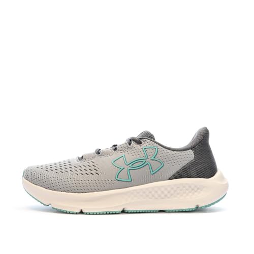 Under Armour Charged Pursuit 3 Damen-Laufschuhe mit großem Logo, grau, 40 EU von Under Armour