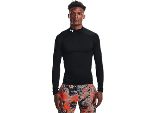Under Armour ColdGear Armour Herren-Baselayer, feuchtigkeitsableitend, 2024, schwarz/weiß, L Hoch von Under Armour