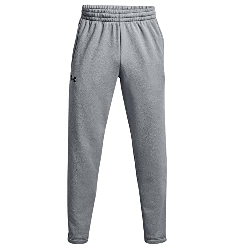 Under Armour Coldgear Herren Fleece Active Pants 1360701, Pitch Grey Light Heather / Black-012, 5X-Groß von Under Armour