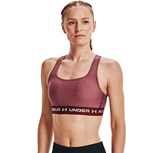 Under Armour Crossback Mid HTH-Sport-BH Damen rot, XS Damen von Under Armour