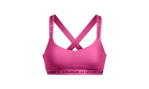 Under Armour Damen Crossback Low BH Sport-BHS, Undurchsichtige, Astro Pink/Schwarz, M von Under Armour