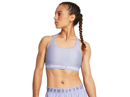 Under Armour Crossback Mid Sport-BH Damen lila, M Damen von Under Armour