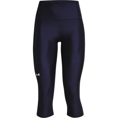 Under Armour Damen Armour Hi Capri, 3/4 lange Damen Sport Leggings, hochtaillierte Sporthose mit 4-Way-Stretch und rutschfestem Bund, ideal für Yoga, Pilates, Radfahren, etc. von Under Armour