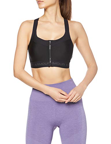 Under Armour Damen Armour High X-Back Zip Bra Sport-BH, Schwarz (001)/Tonal, 95F von Under Armour