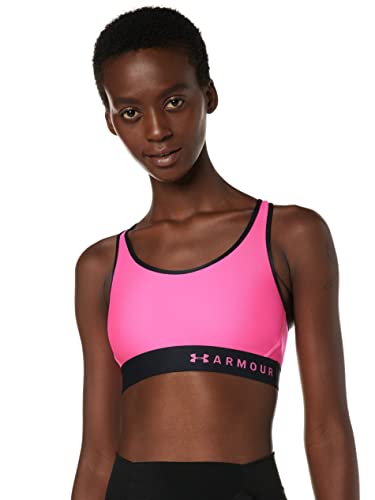 Under Armour Damen Armour Mid Keyhole Bra, rosa Rose, XS von Under Armour