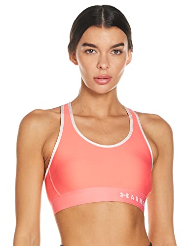 Under Armour Damen Armour Mid Keyhole Sports Bra BH, Brillant (819)/Weiß, S EU von Under Armour