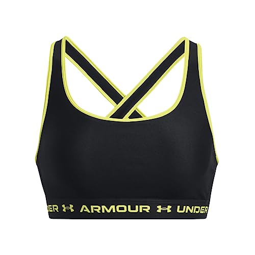 Under Armour Damen Armourâ Mid Crossback Sports BH T-Shirt, Schwarz, M von Under Armour