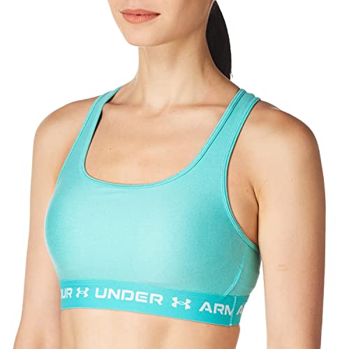 Under Armour Damen Brassière Mi-Longue À DOS Croisé BH, Neptune Light Heather (369)/Schwarz, Small von Under Armour