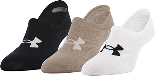 Under Armour Damen Breathe Lite Ultra Low, mehrere Socken, Weiß/Neutral (3 Paar), Medium (3er Pack) von Under Armour