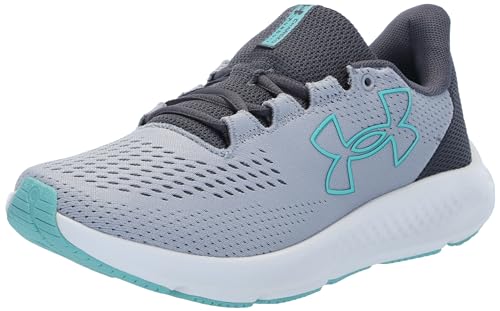 Under Armour Damen Charged Pursuit 3 Big Logo Laufschuh, (105) Mod Gray/Castlerock/Radial Turquoise, 42 EU von Under Armour
