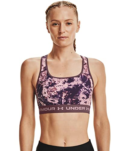 Under Armour Damen Crossback Bedruckt Sport BH Workout Asche Pflaume L von Under Armour