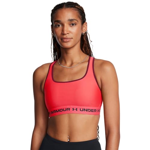 Under Armour Damen Crossback Mid Impact Sport-BH, (713) Racer Red/Cardinal/Black, X-Large von Under Armour