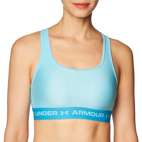 Under Armour Damen Crossback Mid Impact Sport-BH, (914) Himmelblau/Capri/Himmelblau von Under Armour