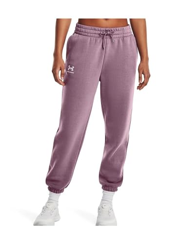 Under Armour Damen Essential Fleece Joggers Trainingshose, Misty Purple/White, M von Under Armour