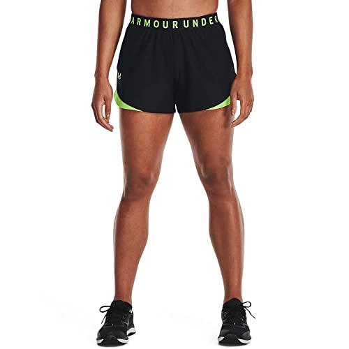 Under Armour Damen Play Up 3.0 Shorts, Schwarz/Grün, Medium von Under Armour