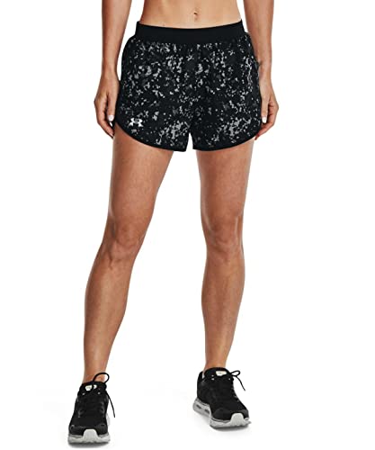 Under Armour Damen Fly by 2.0 Bedruckte Laufshorts Shorts, Schwarz (008)/reflektierend, Klein von Under Armour