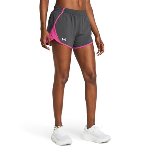 Under Armour Damen Fly by Short Laufbekleidung Shorts Grau - Pink L Under Armour Damen Fly by Short Laufbekleidung Shorts Grau - Pink L von Under Armour